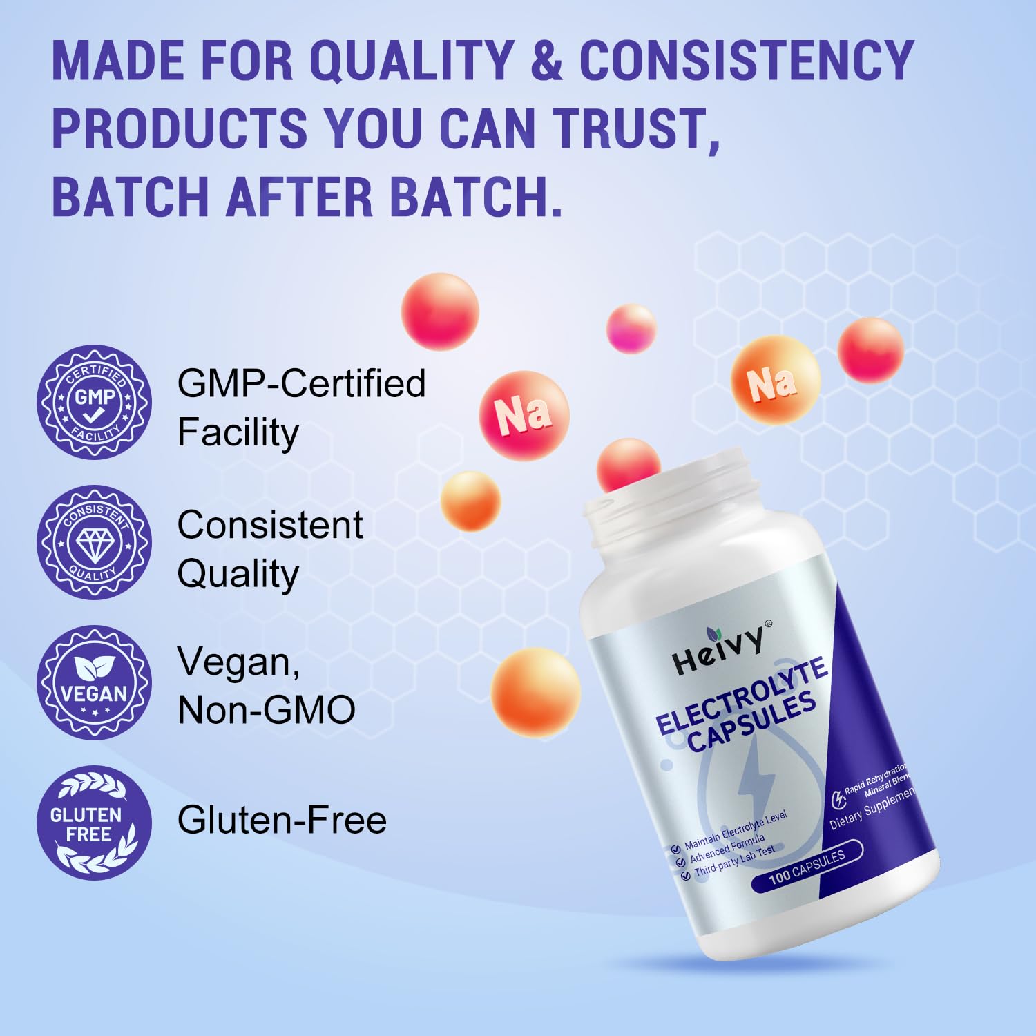 Etiqueta nutricional Heivy, transparencia en ingredientes y dosis