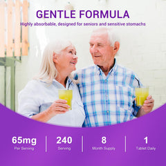 Etiqueta nutricional Heivy legible, detalles de hierro y vitamina C