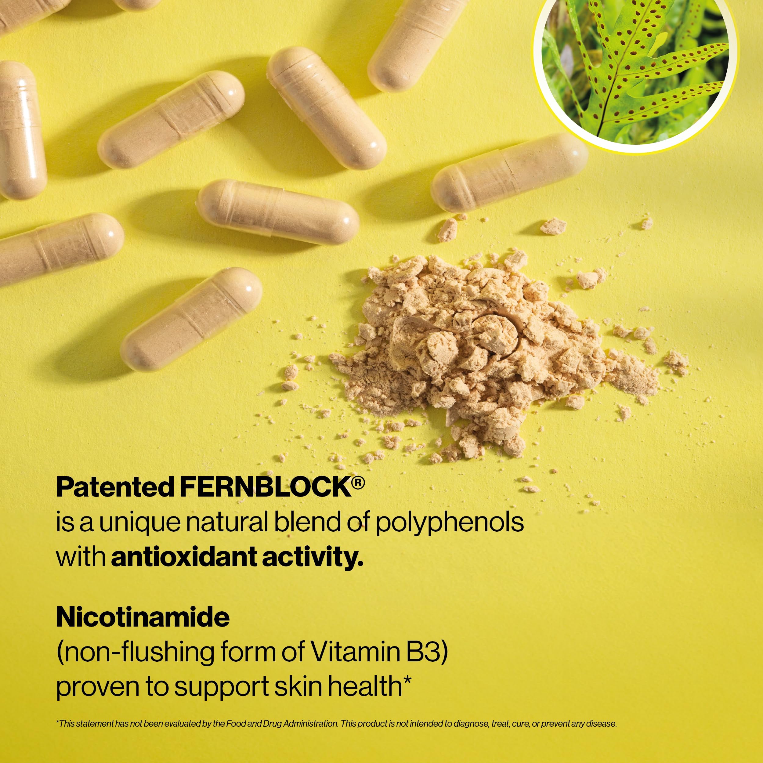 Heliocare ingredientes Fernblock PLE ilustrados para apoyo antioxidante