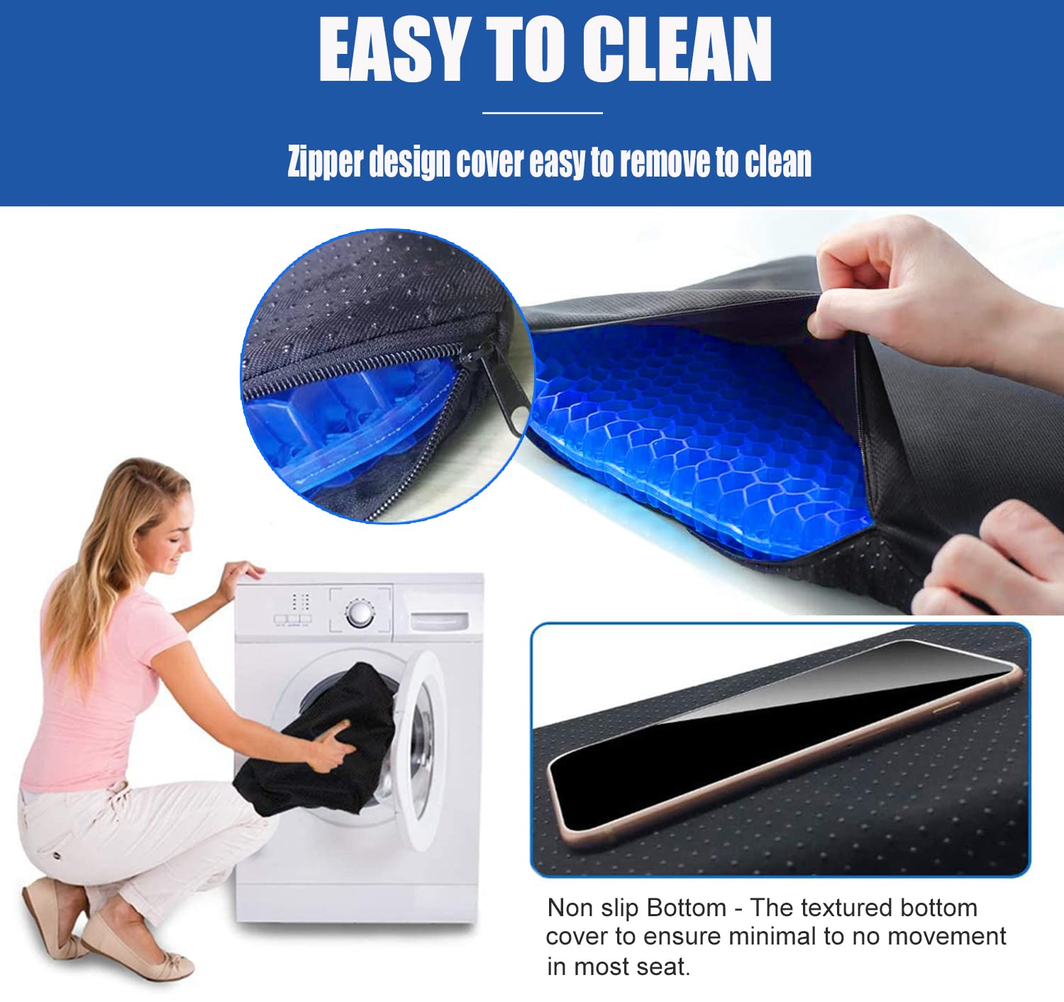 Helishy funda desmontada con cremallera fácil lavado