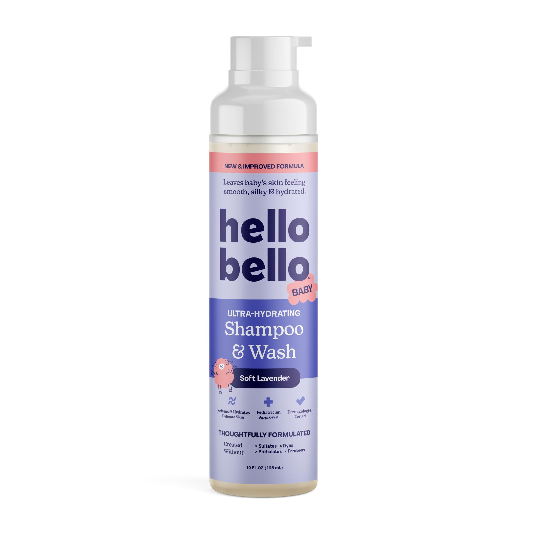 Hello Bello frente del envase mostrando diseño y tamaño práctico