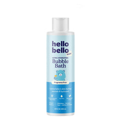 Hello Bello frente del envase mostrando 10 oz y fórmula sin fragancia para tranquilidad