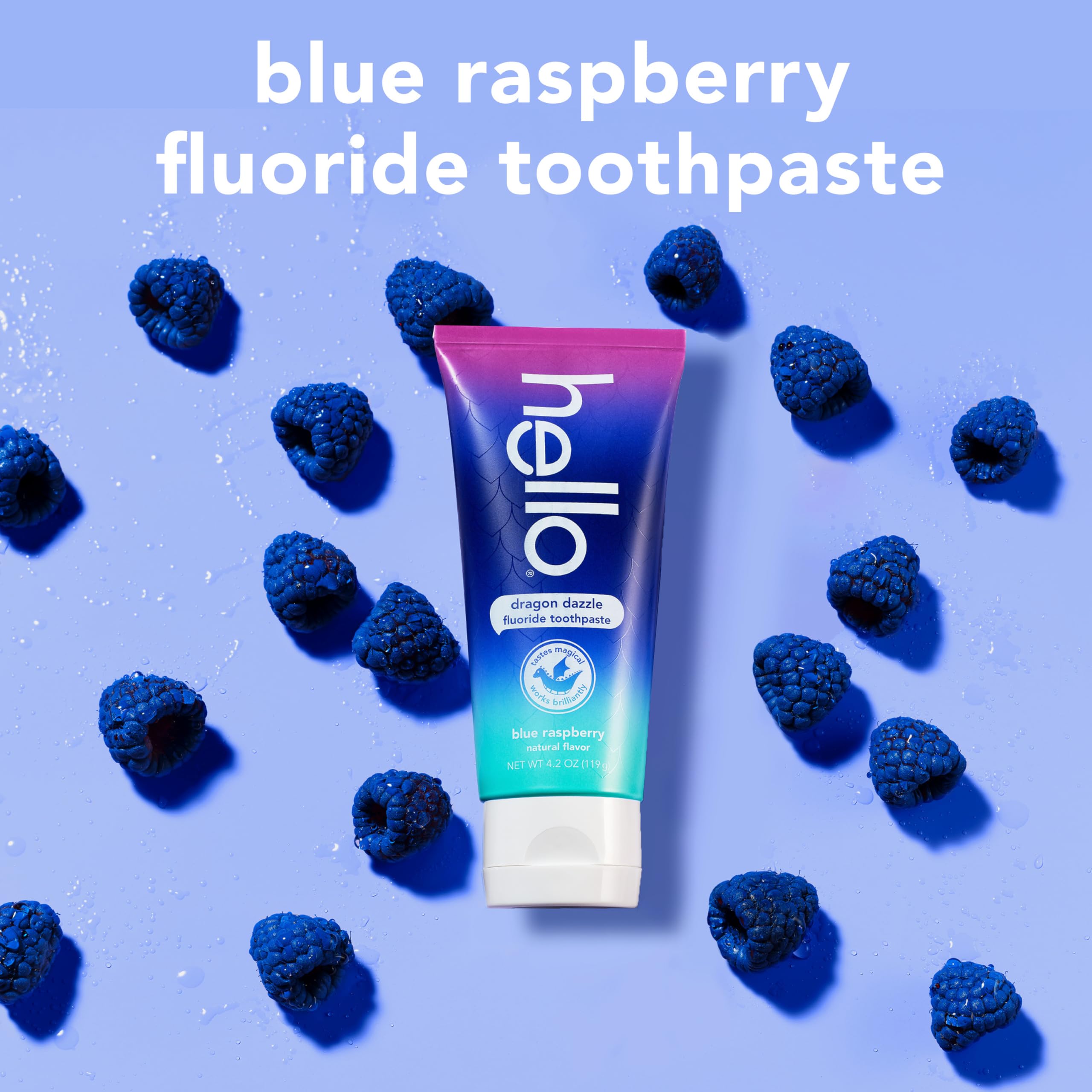 hello textura crema azul con destellos que atrae a niños y facilita uso
