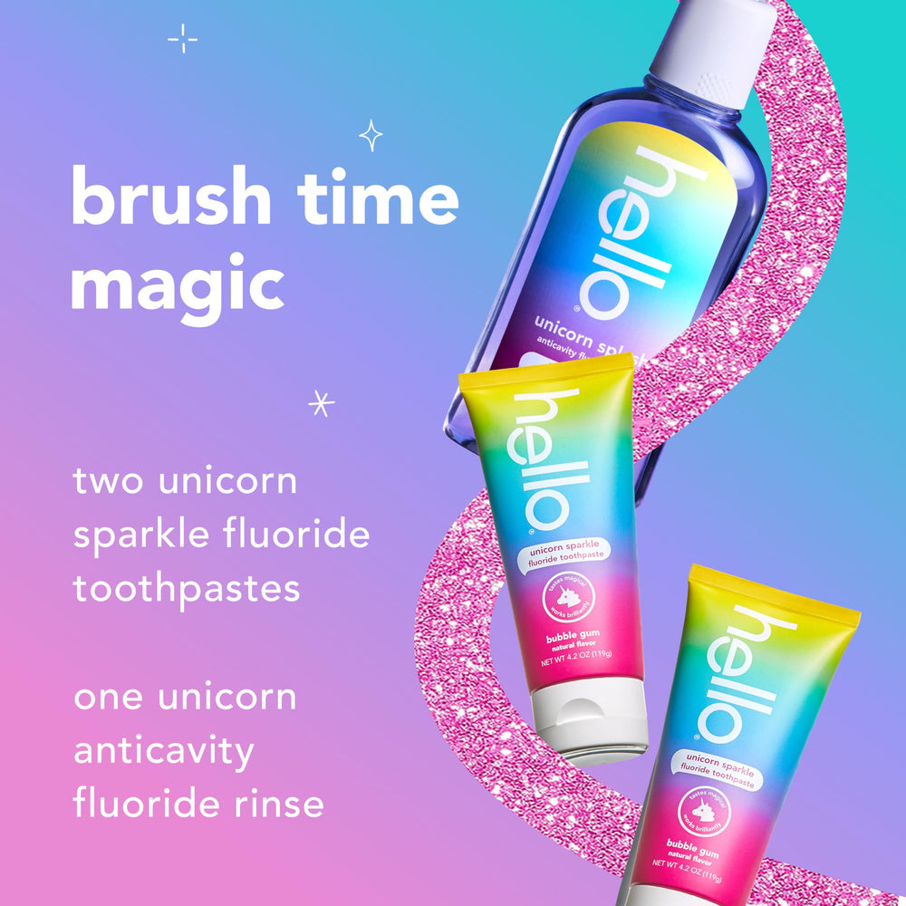 botella de hello Unicorn Splash enjuague sin alcohol para uso infantil
