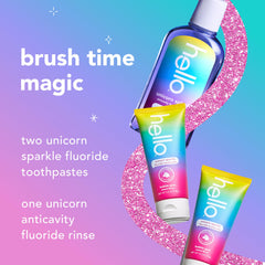 botella de hello Unicorn Splash enjuague sin alcohol para uso infantil
