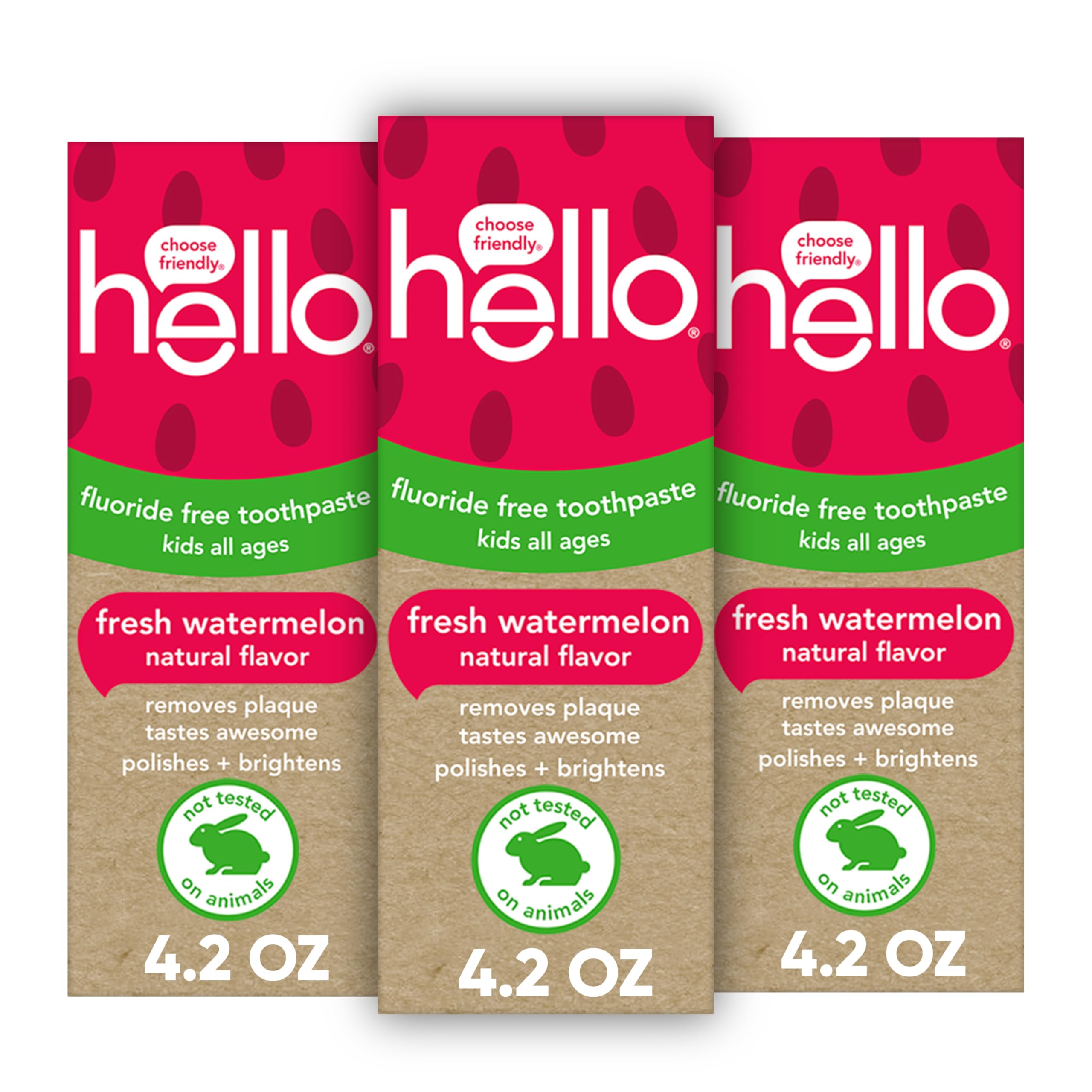hello pack frontal 3 tubos sandía atractivo para incentivar cepillado