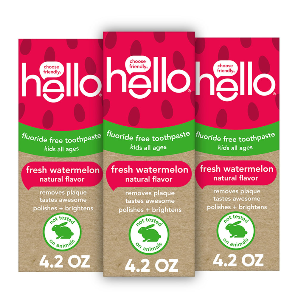 hello pack frontal 3 tubos sandía atractivo para incentivar cepillado