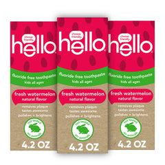 hello pack frontal 3 tubos sandía atractivo para incentivar cepillado