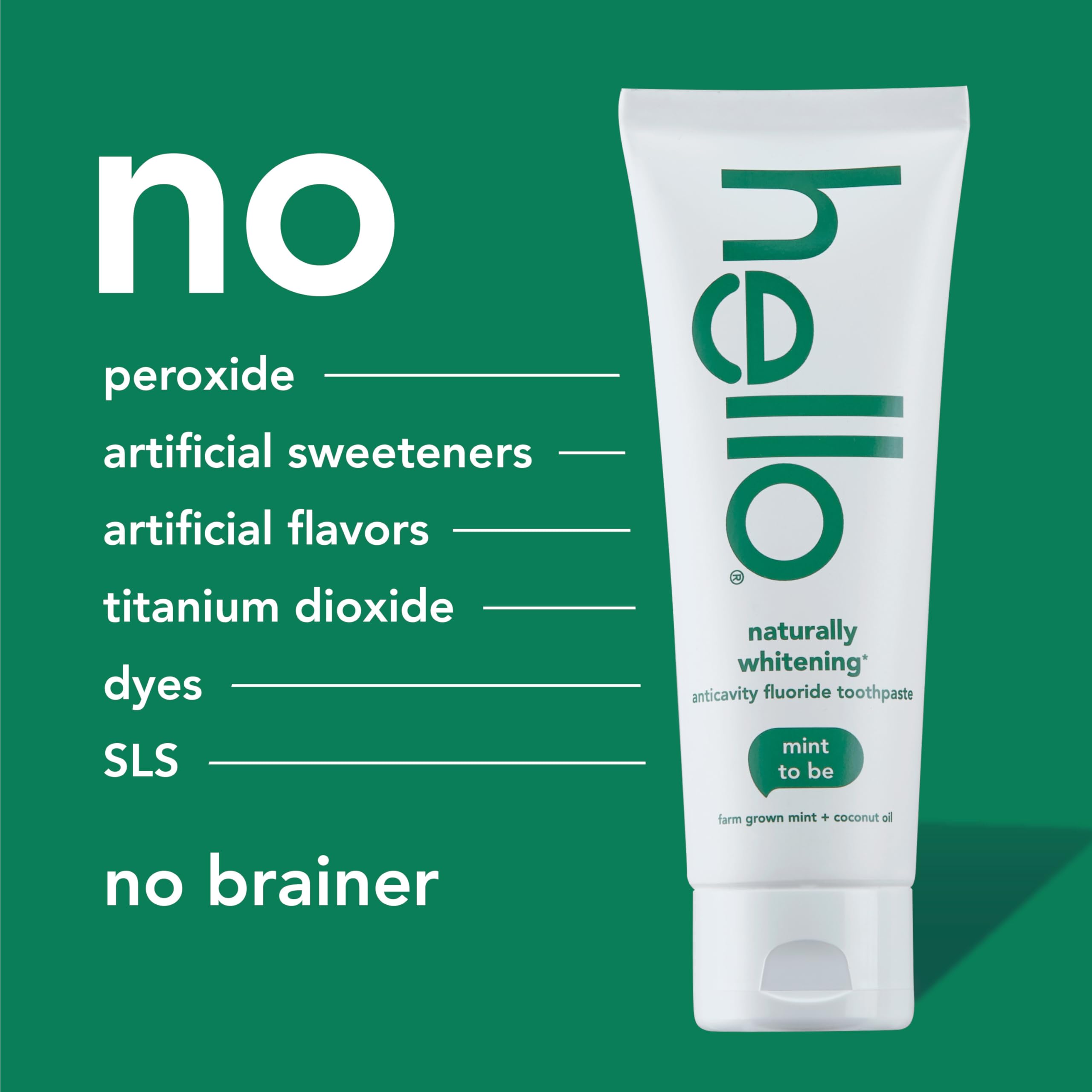 hello ingredientes visibles aceite de coco y menta muestran limpieza natural