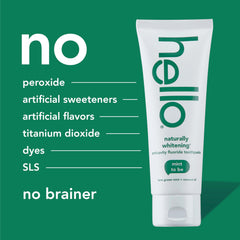 hello ingredientes visibles aceite de coco y menta muestran limpieza natural