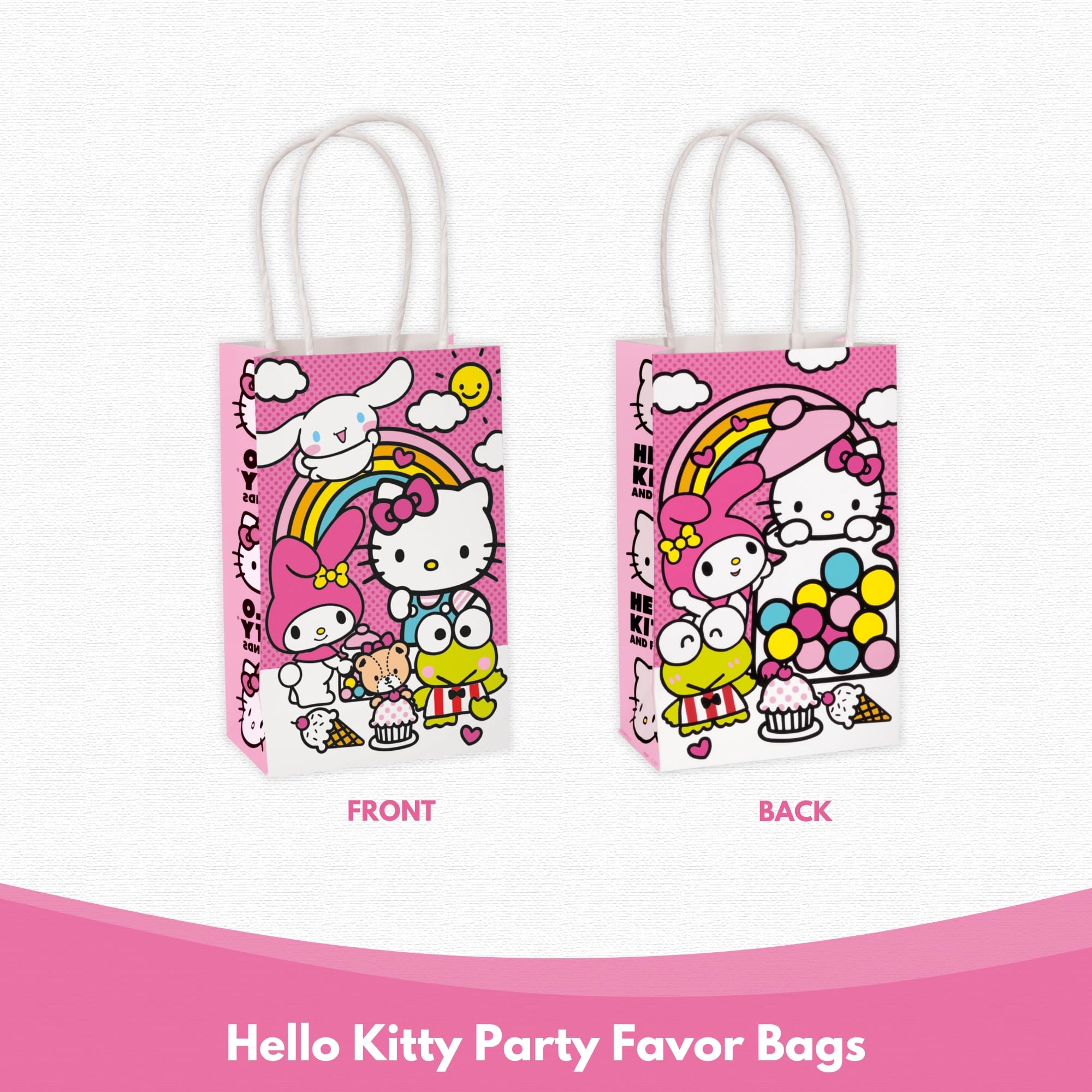 Unique Hello Kitty comparación de tamaño con una mano para referencia clara