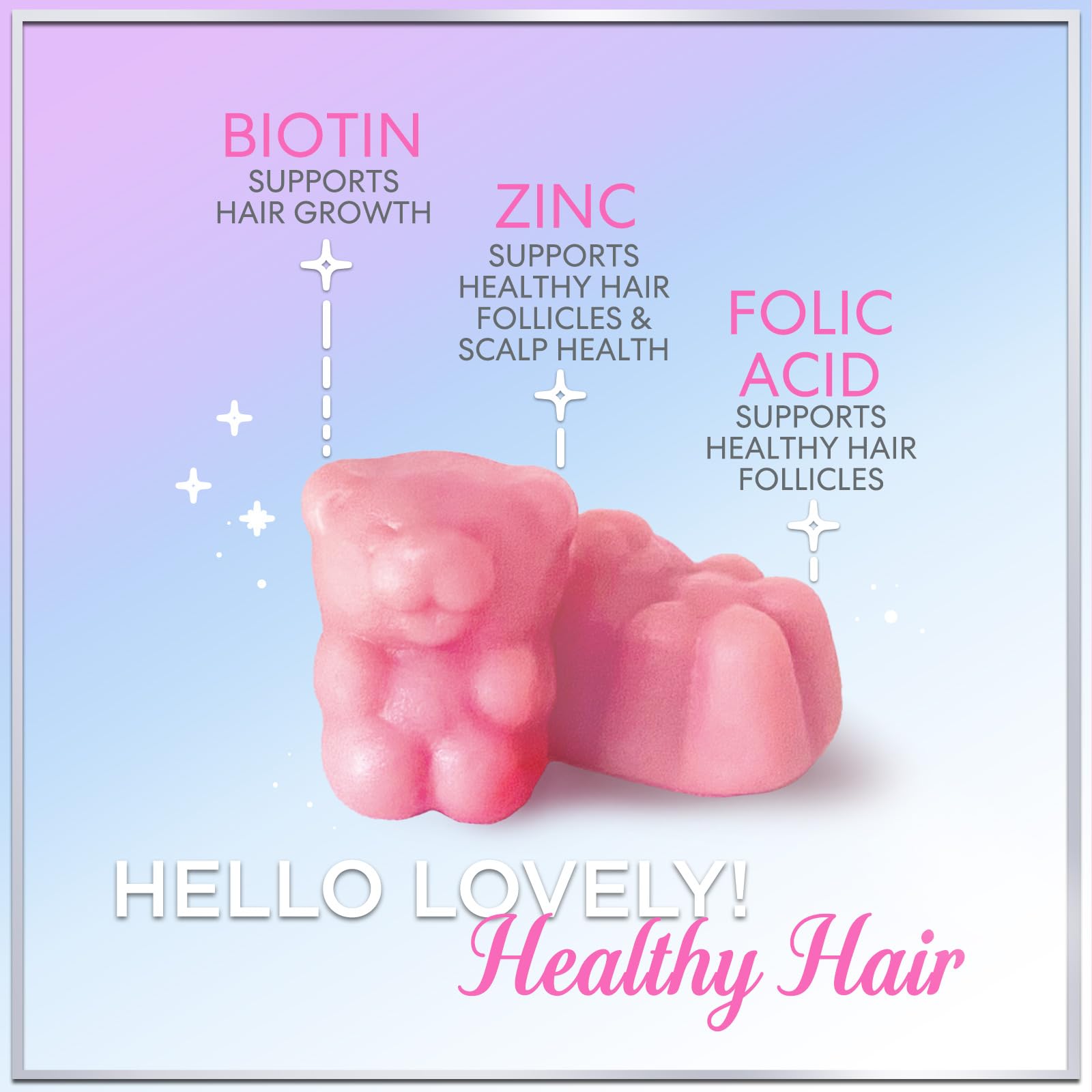 Hello Lovely! bote abierto con gominolas para una toma diaria conveniente