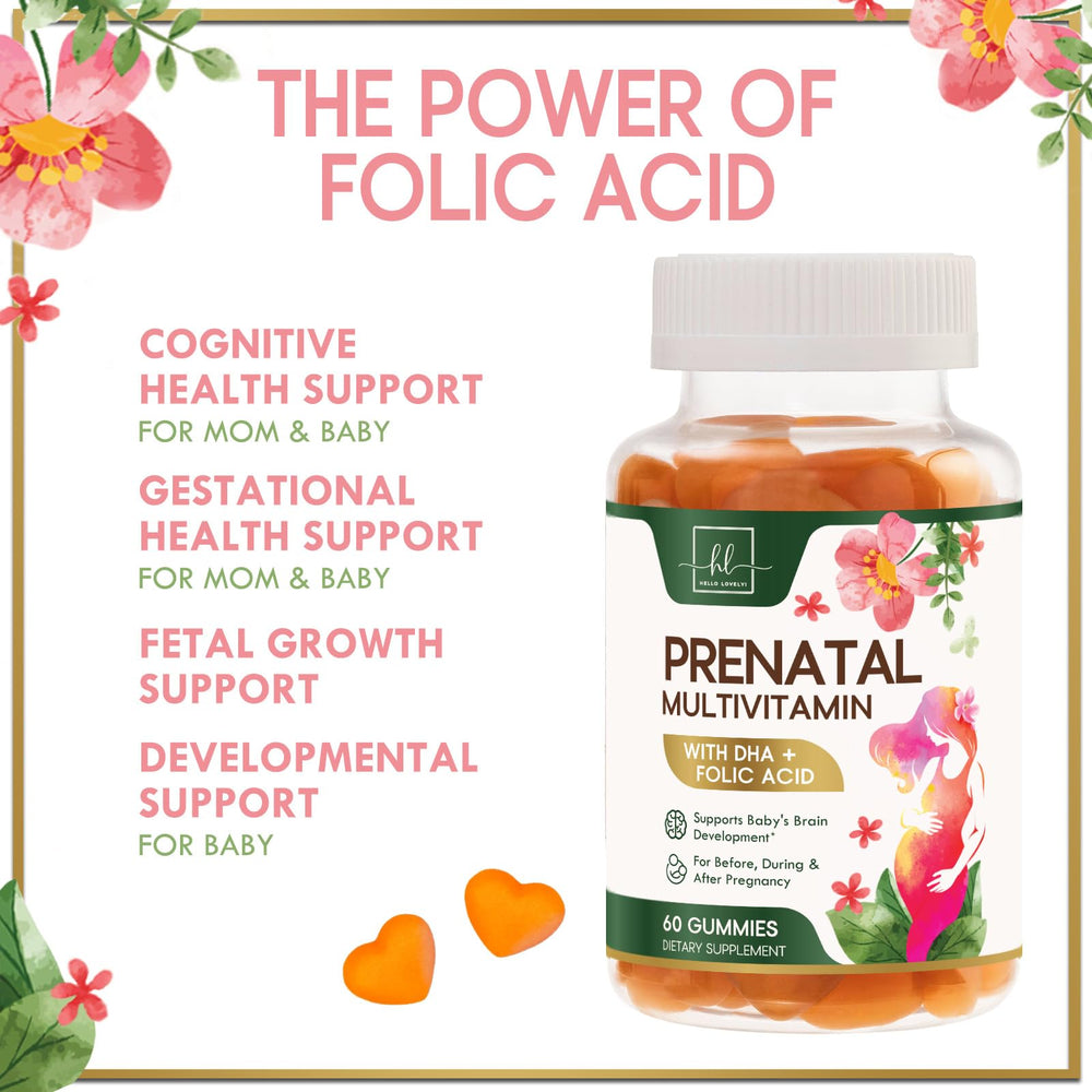 Detalle ingredientes DHA y colina en envase Hello Lovely! para soporte cerebral