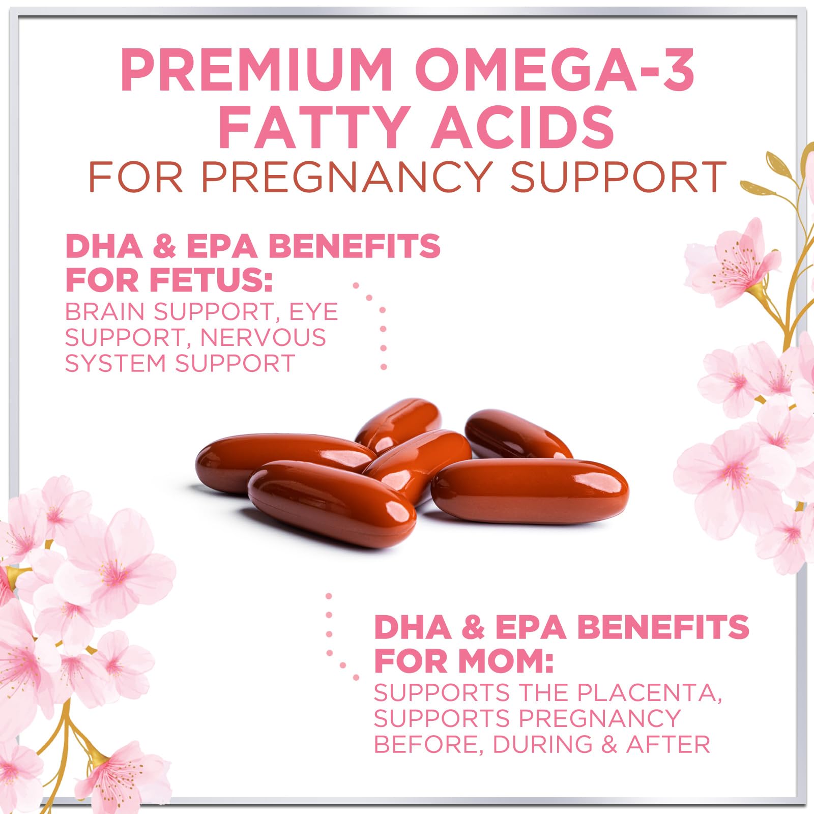 Hello Lovely! gráfico de DHA Omega‑3 indicando soporte de ácidos grasos