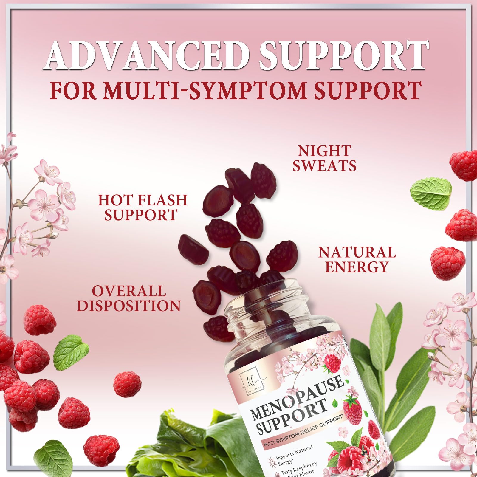Hello Lovely! hojas de salvia y extracto para control de sofocos y sudores