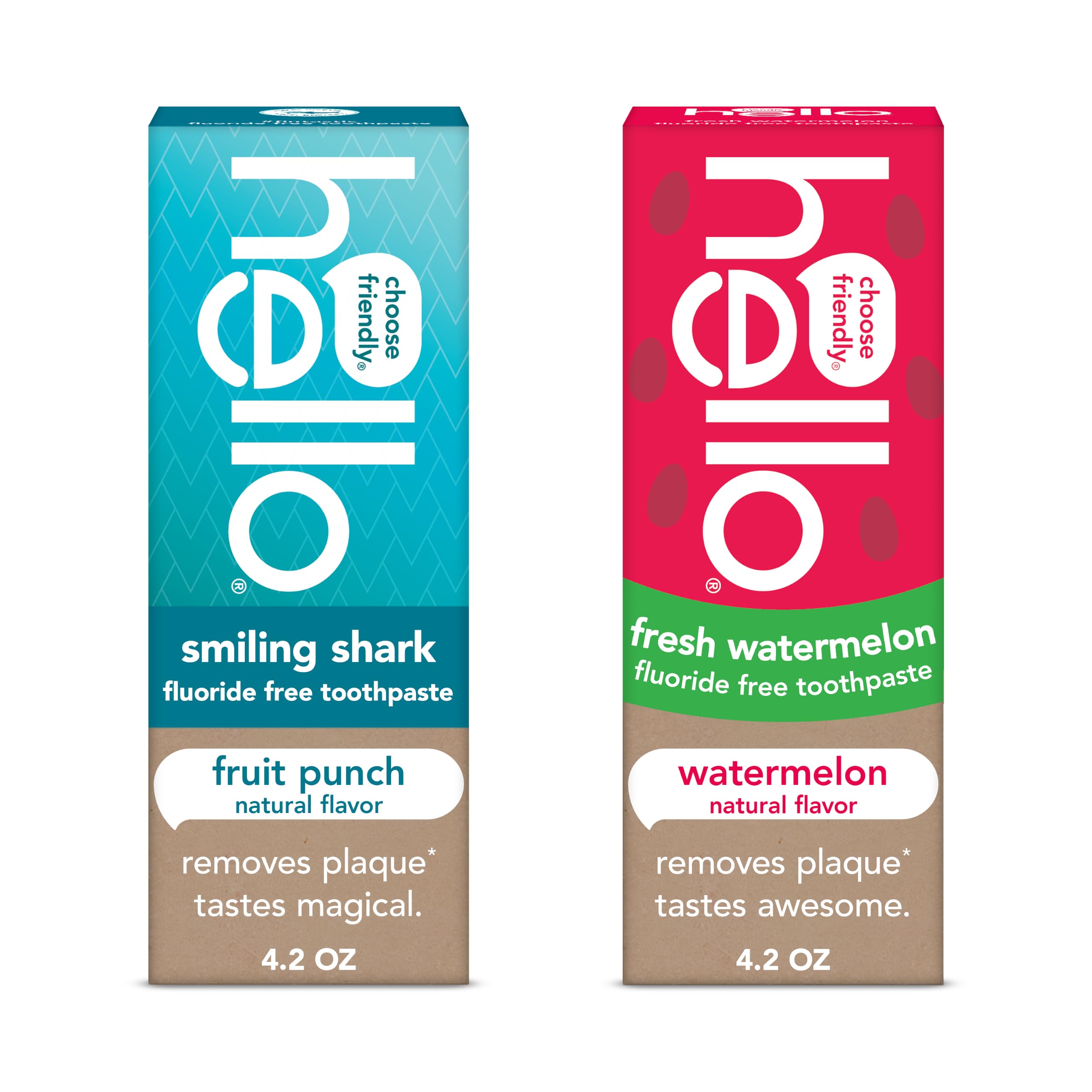hello pack frontal mostrando ambos tubos para elegir sabores y sonrisas