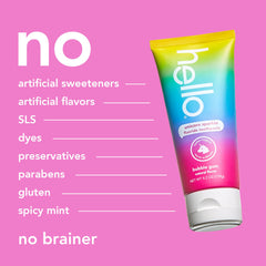 tubo de hello Unicorn Sparkle abierto mostrando pasta con aroma chicle