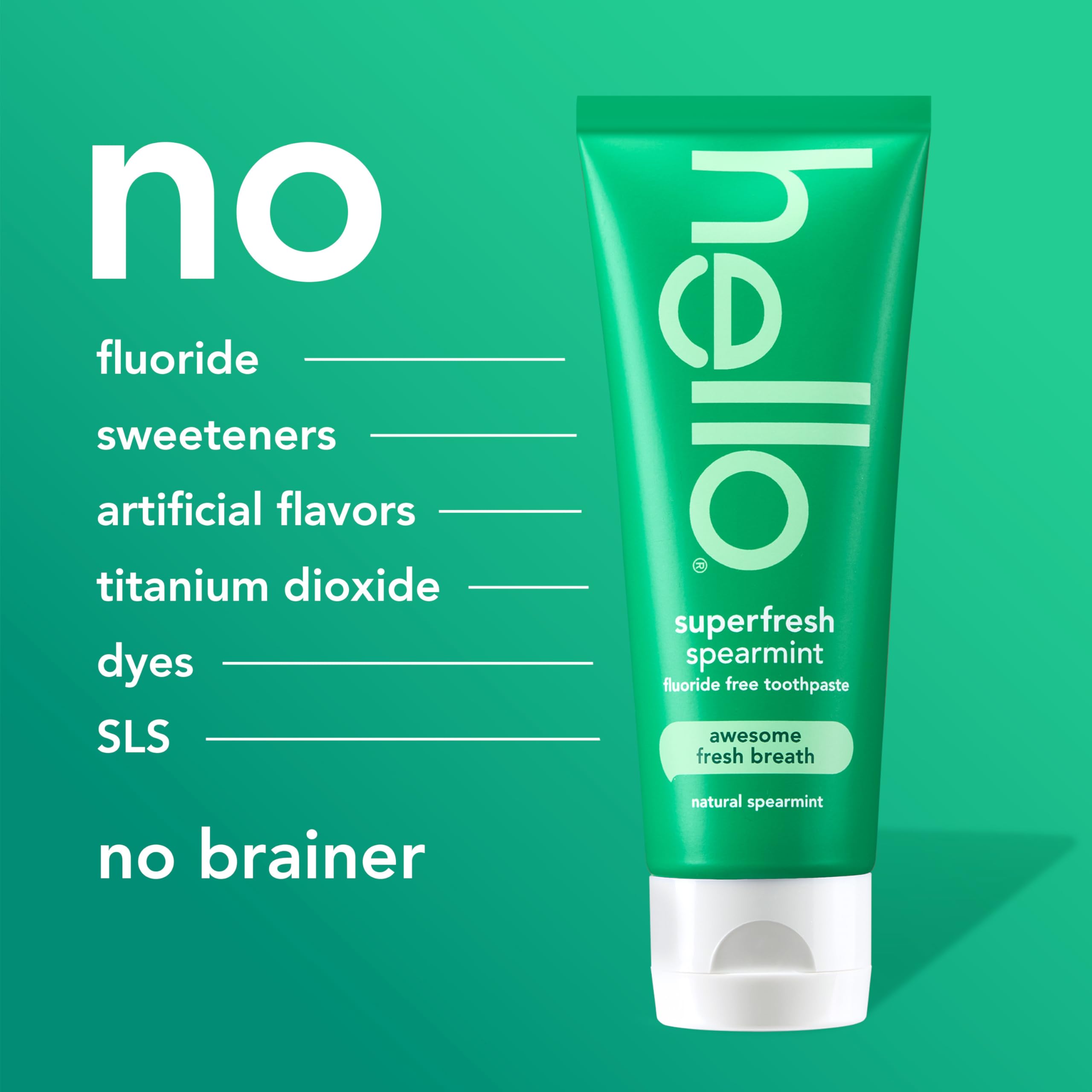 hello hojas de spearmint junto al tubo resaltando sabor natural