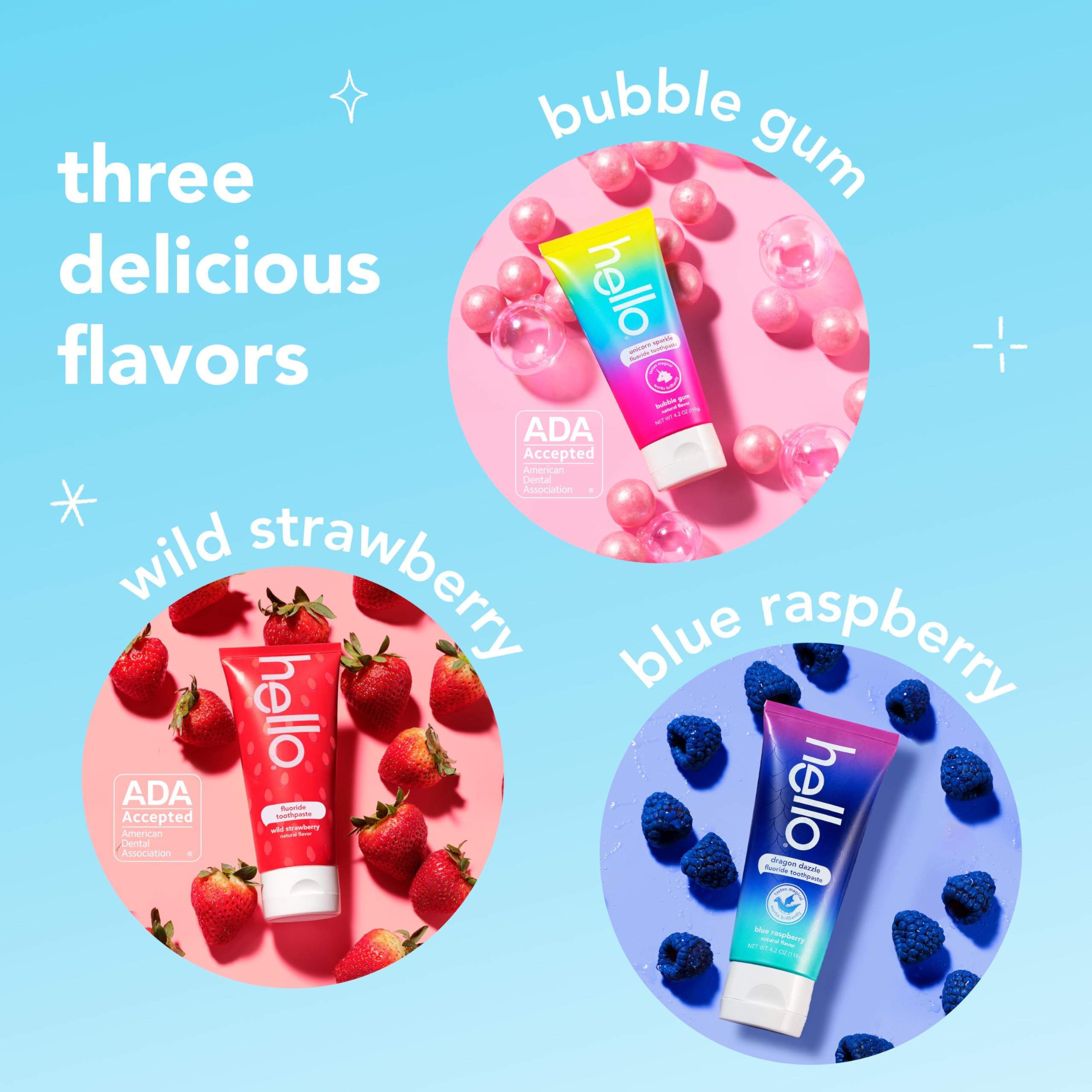 hello los tres tubos alineados para comparar tamaño y conveniencia