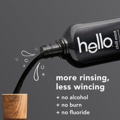 hello uso del enjuague en lavabo para una sensación refrescante