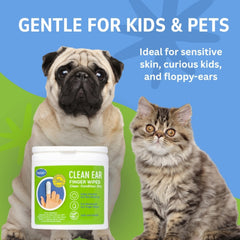 HelsRx toallita limpiando oreja de mascota para higiene suave