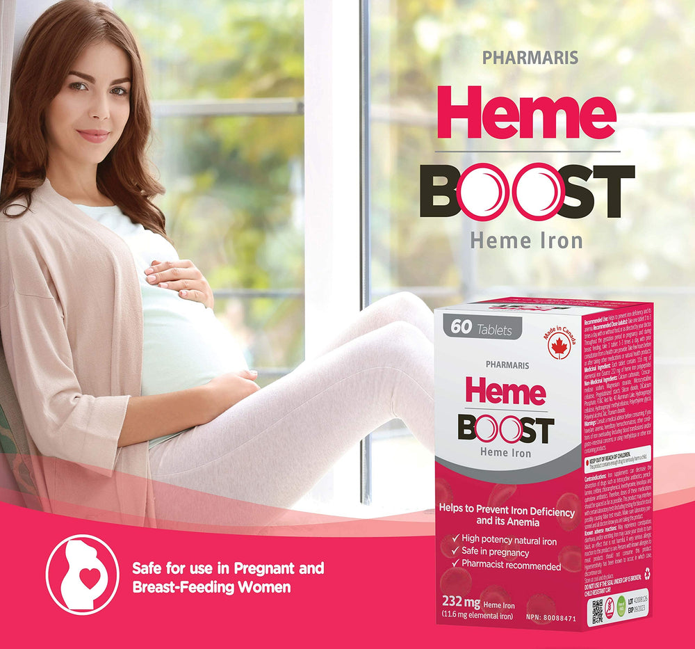 HEME BOOST tabletas en mano para comparar tamaño y dosificación práctica