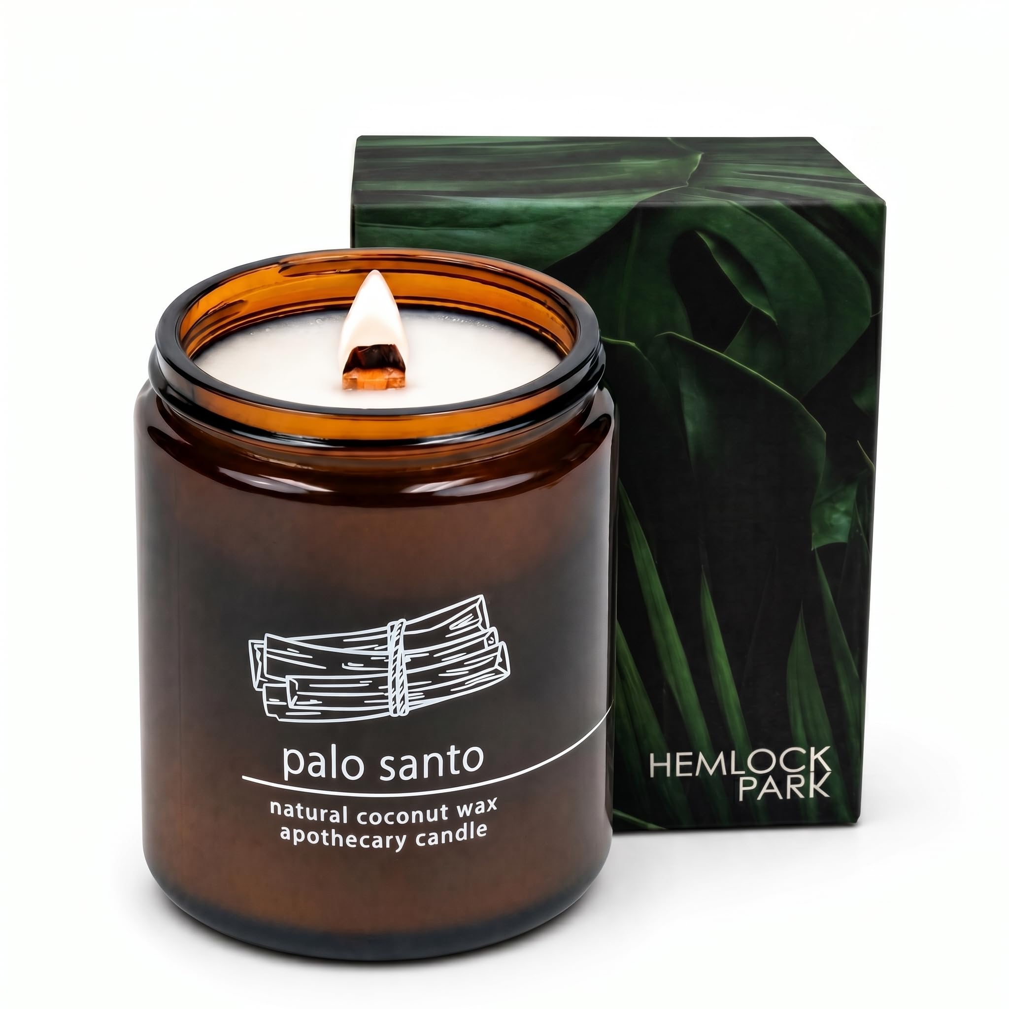 Hemlock Park frasco frontal mostrando etiqueta y aroma
