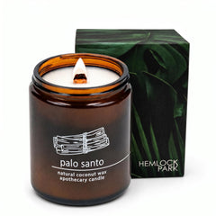Hemlock Park frasco frontal mostrando etiqueta y aroma