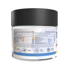 Gominola Hemp & Hand sabor fresa en primer plano resaltando sabor natural