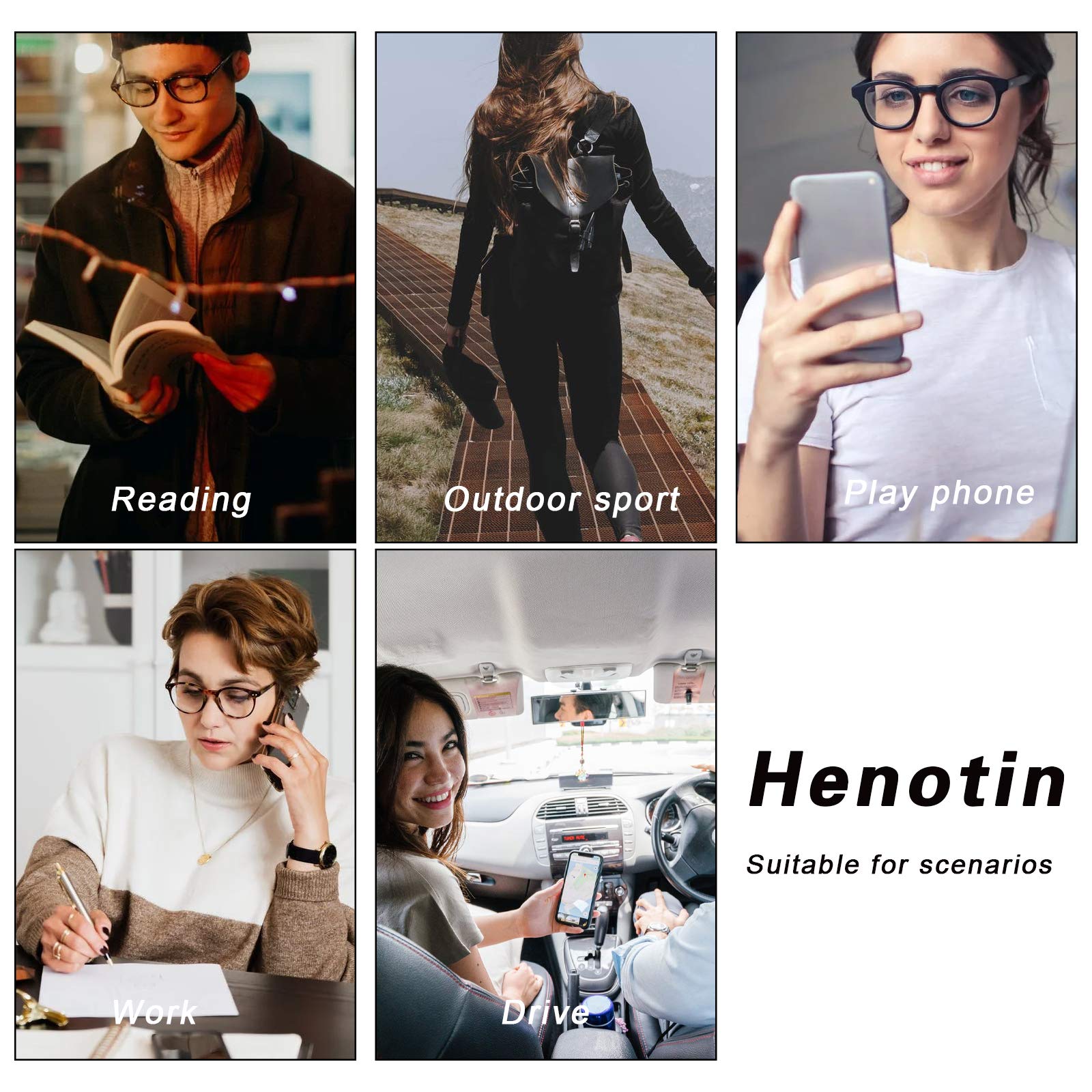 Henotin ambiente de trabajo con gafas en escritorio, estilo práctico diario