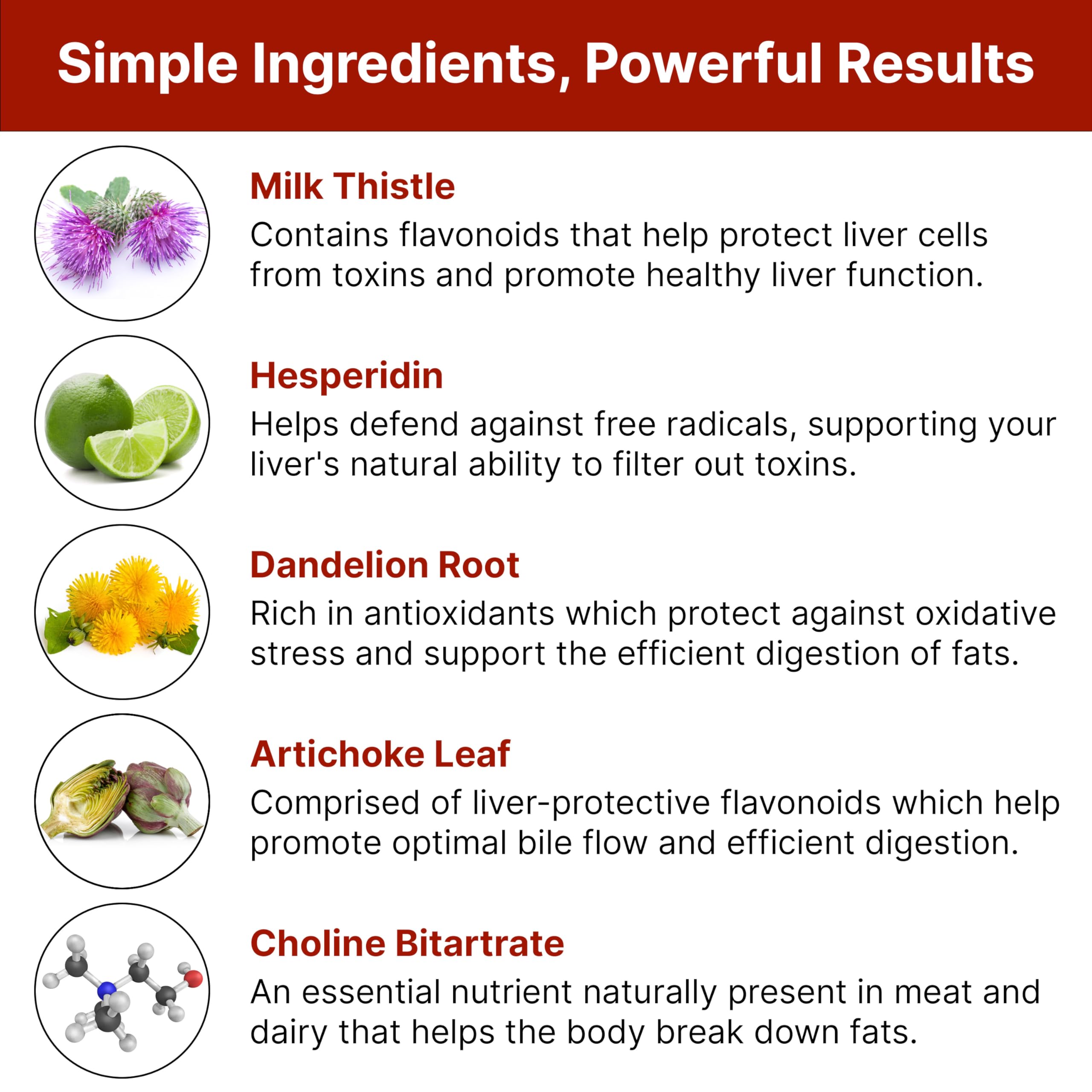 Hepaclear detalle de ingredientes con enfoque en extractos naturales
