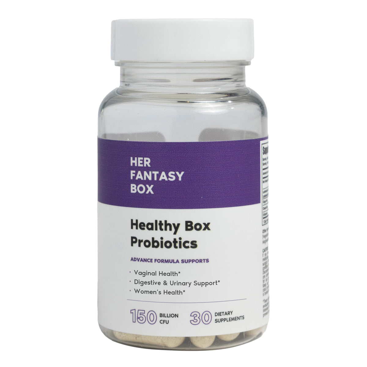 Her Fantasy Box vista frontal con diseño claro y beneficio de equilibrio íntimo