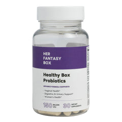 Her Fantasy Box vista frontal con diseño claro y beneficio de equilibrio íntimo