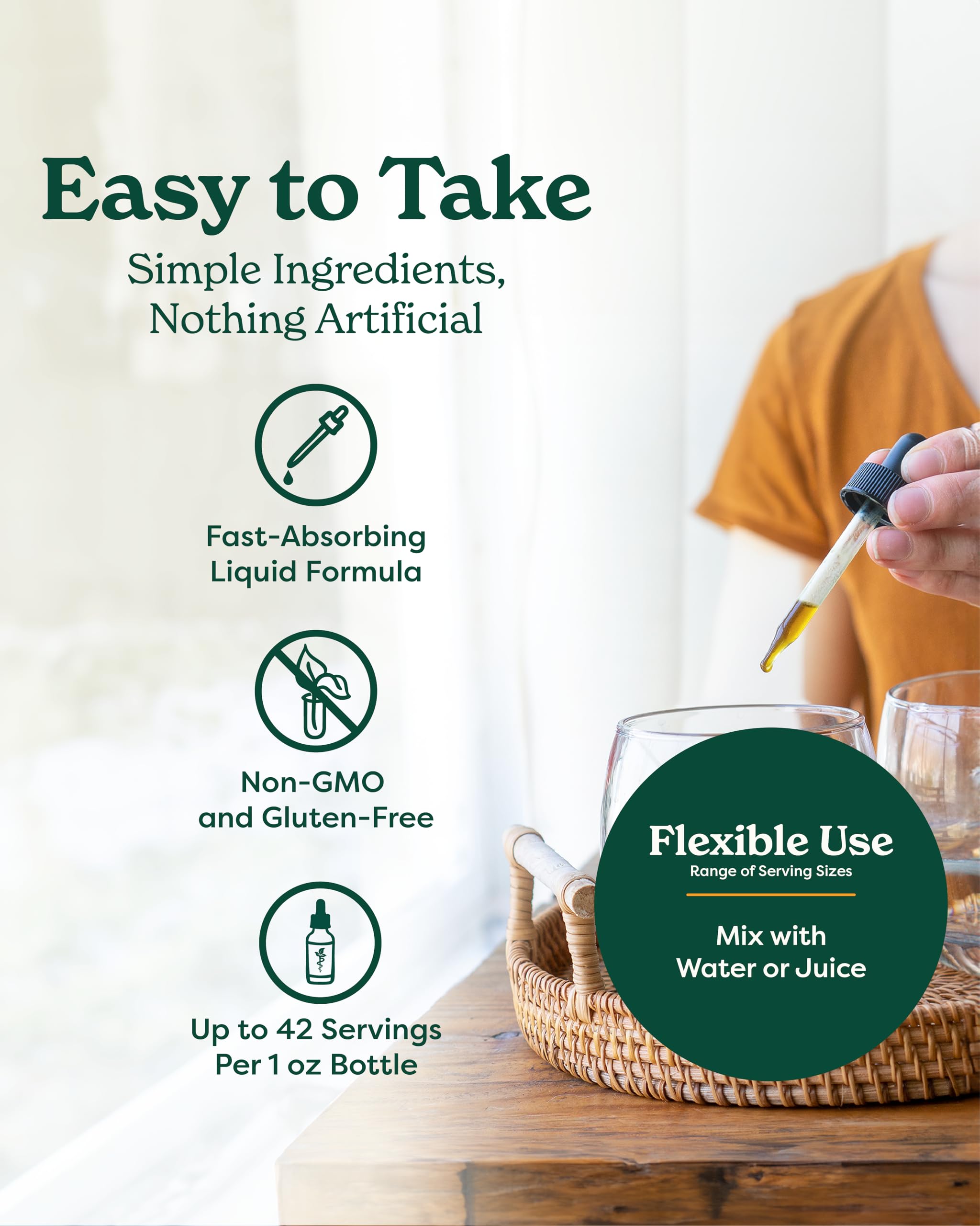 Herb Pharm aplicación del aceite tópico en piel mostrando uso seguro