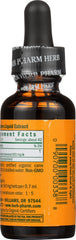 Herb Pharm botella junto a una regla para comparar tamaño y capacidad