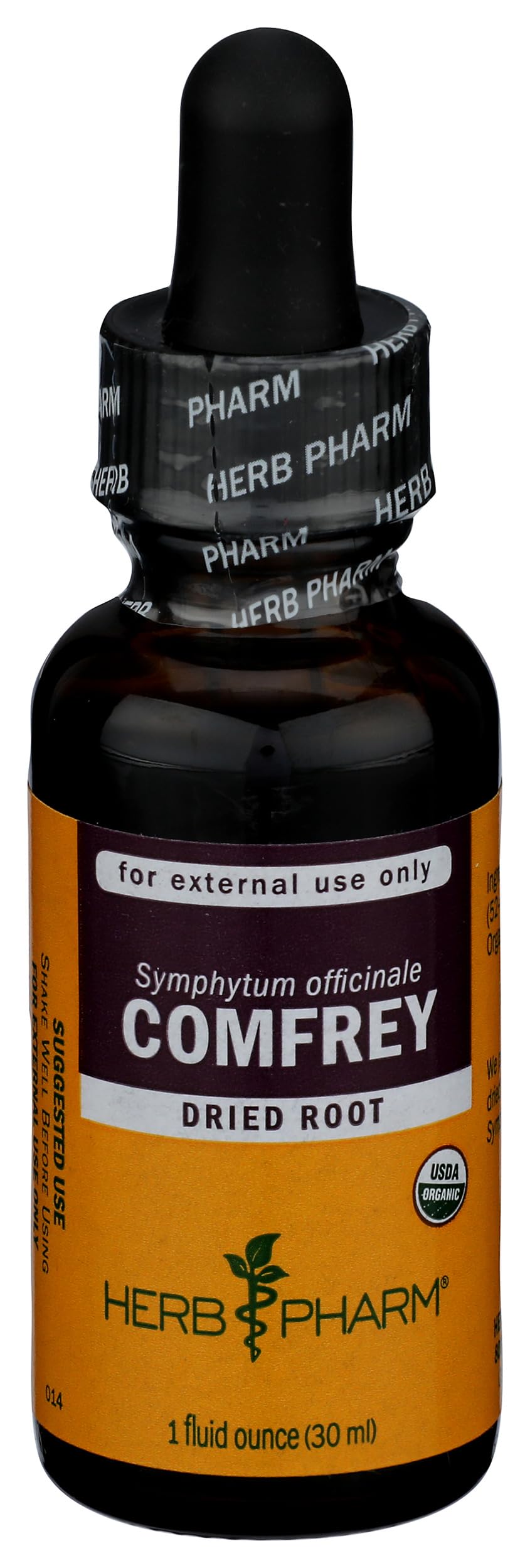 Herb Pharm frasco delantero con extracto de consuelda para uso externo