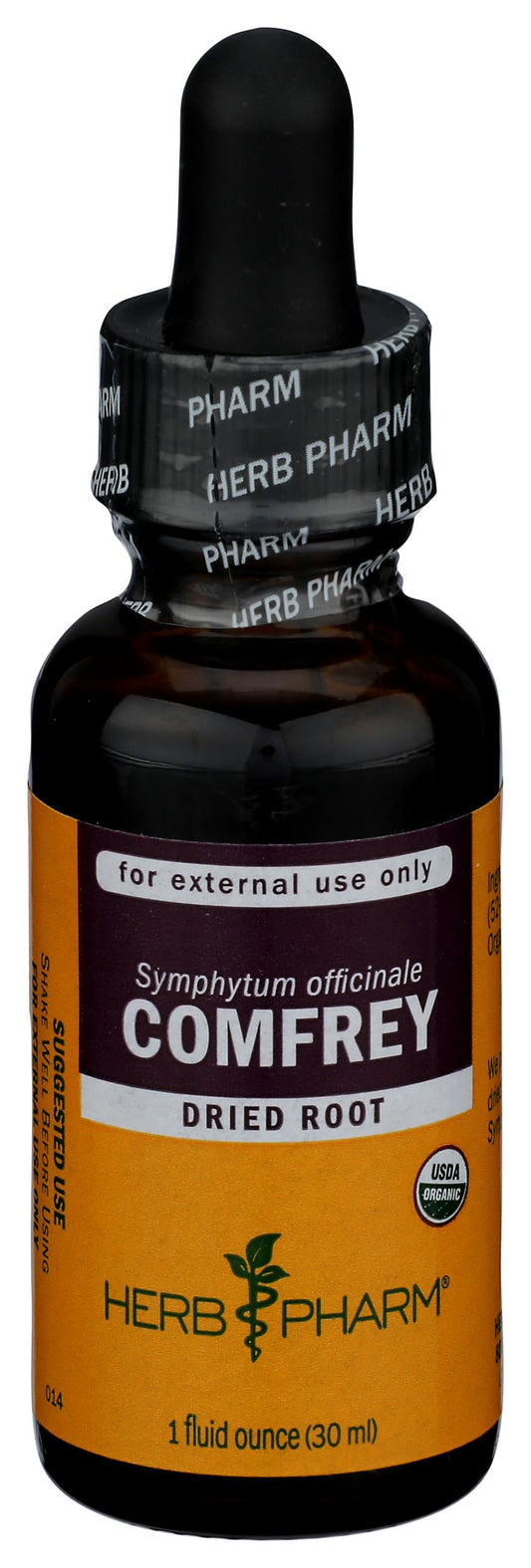 Herb Pharm frasco delantero con extracto de consuelda para uso externo
