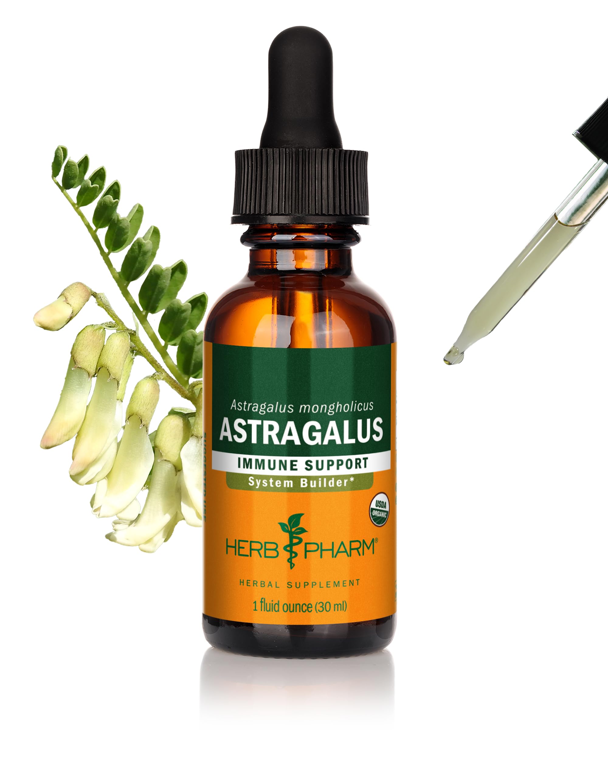 Herb Pharm frente del envase mostrando la botella de 1 oz y etiqueta clara, confianza en calidad