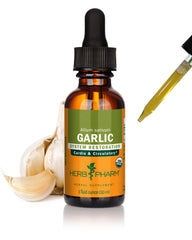 Herb Pharm frente del envase mostrando etiqueta y tamaño, confianza en calidad