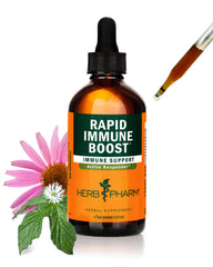 Herb Pharm frontal del envase mostrando marca y beneficio de apoyo