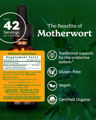 Herb Pharm etiqueta clara con certificación orgánica y verificación de potencia HPTLC
