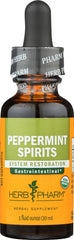 Herb Pharm botella junto a taza para uso después de comidas