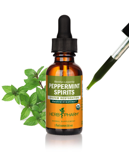 Herb Pharm frasco frente mostrando etiqueta clara y beneficio digestivo
