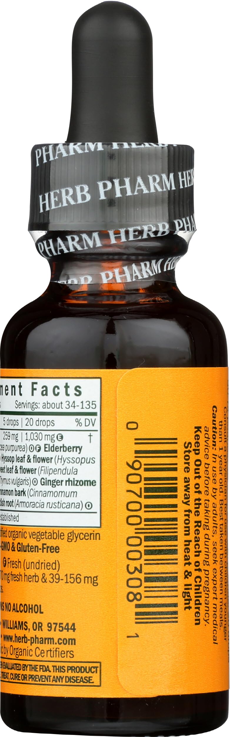 Herb Pharm bayas de saúco frescas, apoyo natural contenido
