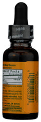 Herb Pharm savia rojiza en primer plano mostrando la textura y pureza
