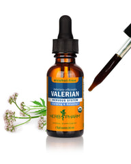 Herb Pharm botella frontal mostrando etiqueta y volumen, claridad en la presentación