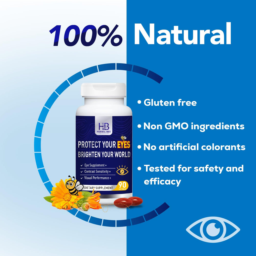 Cápsula Herbal Bee en mano para comparar tamaño, fácil de tragar