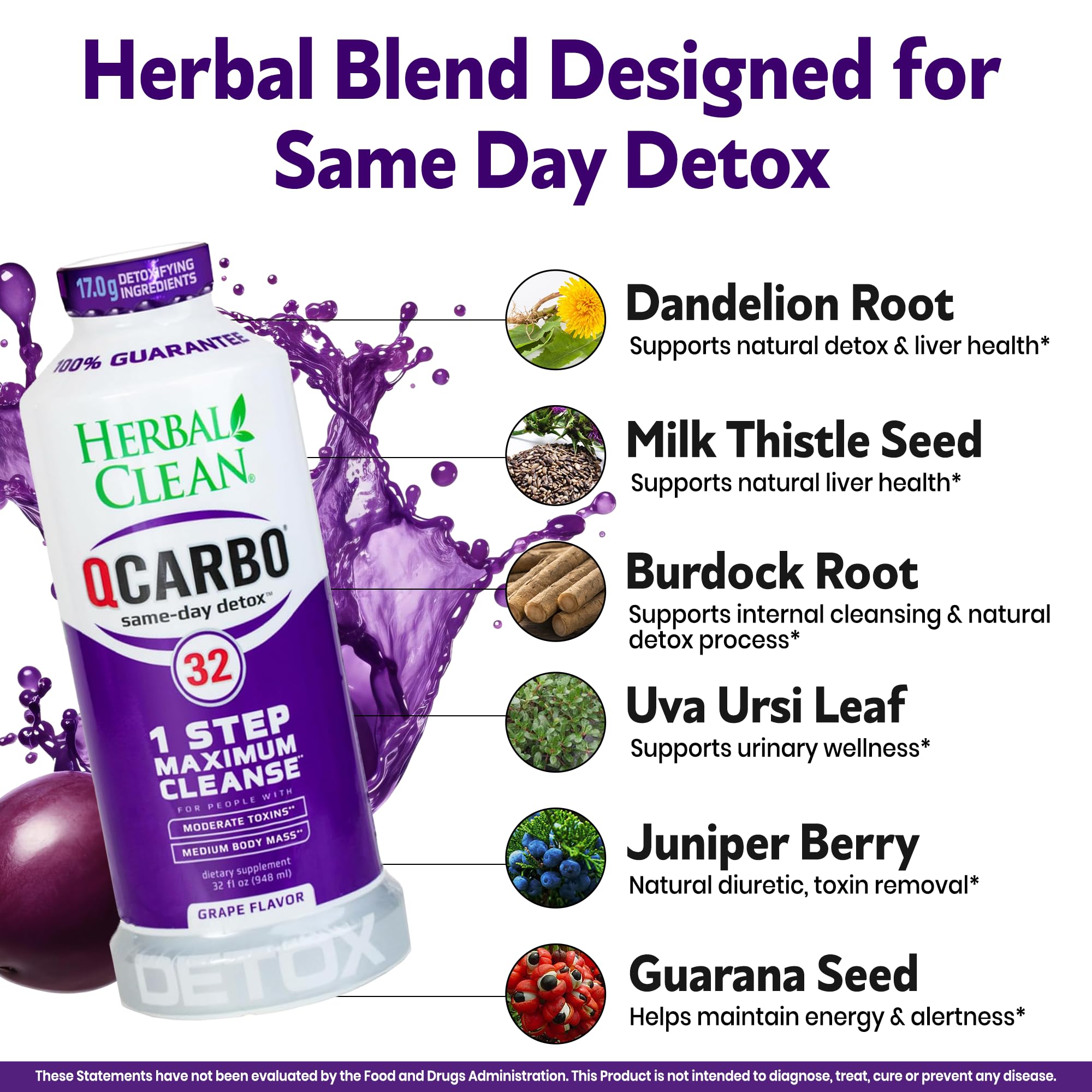 Comparación de tamaño Herbal Clean Qcarbo32 junto a una mano para escala práctica