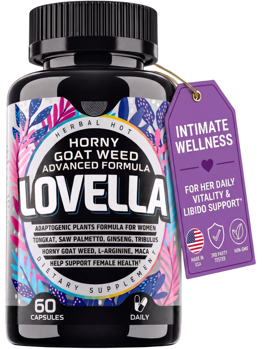 HERBAL HOT Lovella frente del empaque muestra confianza y calidad