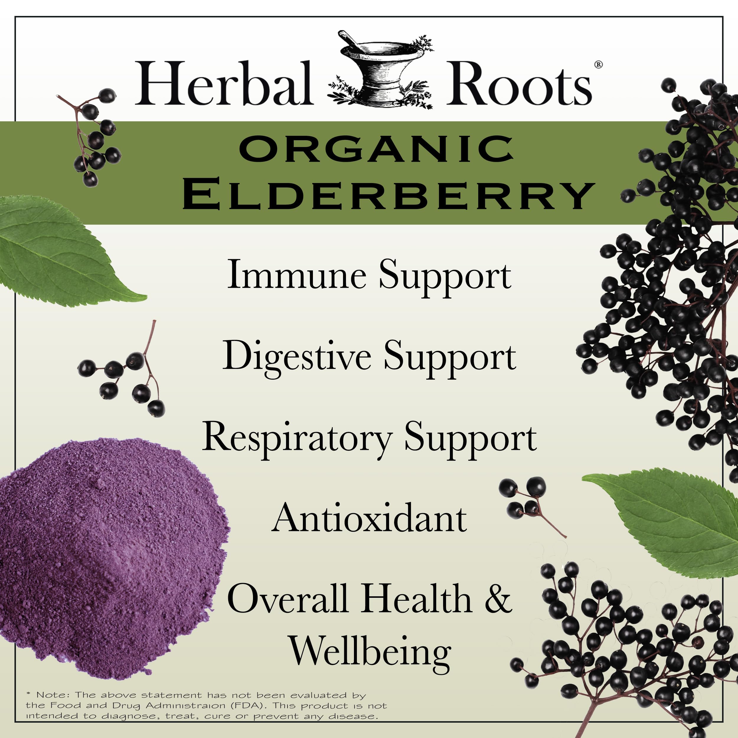 Herbal Roots frasco abierto con cápsulas listas para tomar fácilmente